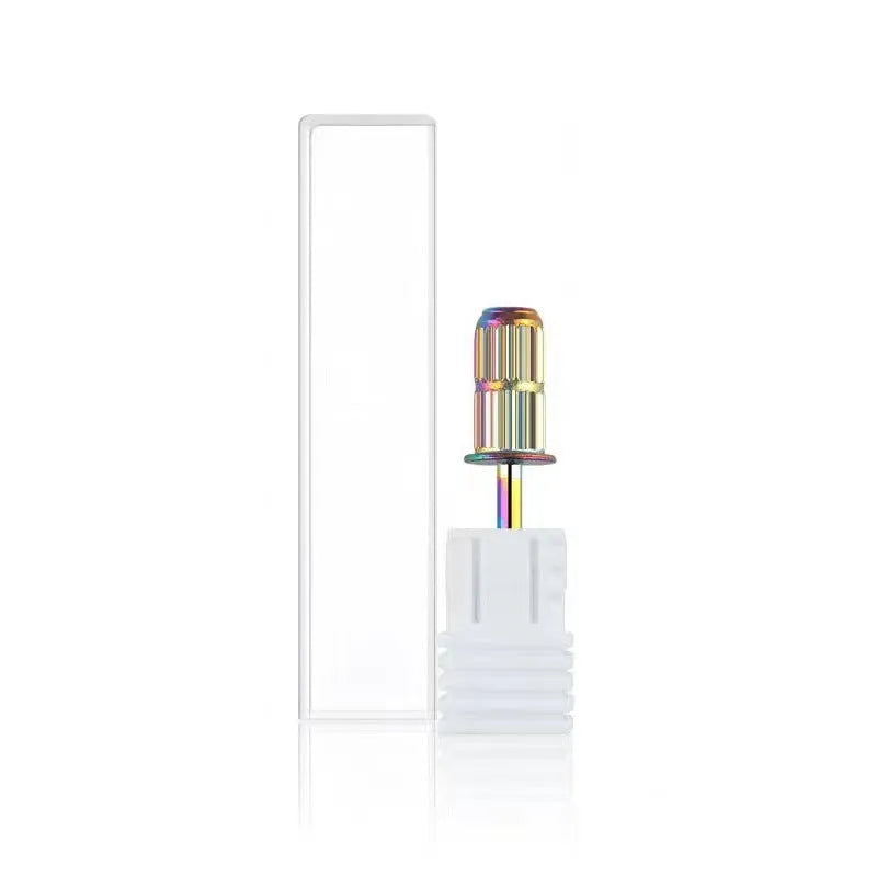 Silver stainless steel nail sanding ring bearing and shaft set with plastic tube storage