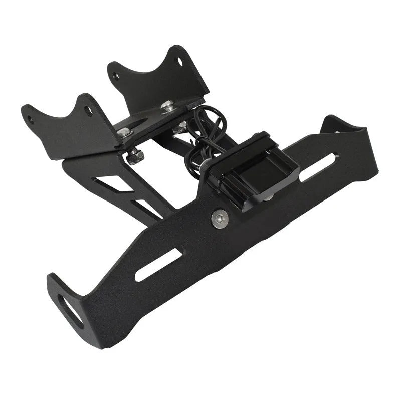 Black aluminium license plate frame for Honda motorcycle rear mounting