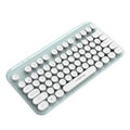 Mini 2.4G Punk Wireless Keyboard with 75 keys in white colour on flat surface