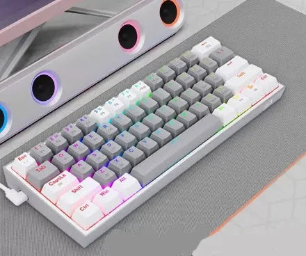 Red Dragon K616 three-mode mechanical keyboard with hot-swap red axis RGB backlight and multimedia keys