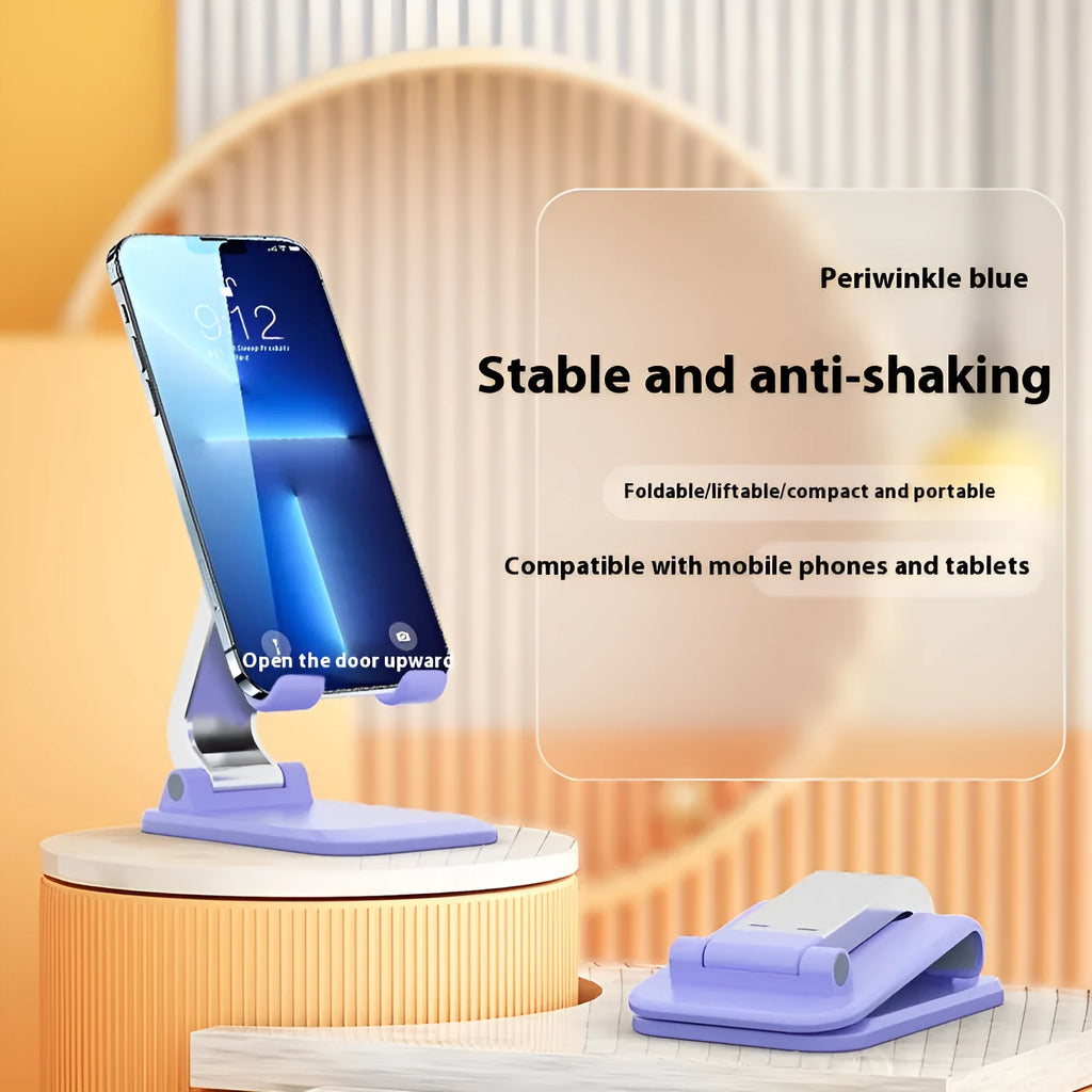 Foldable multifunctional bedside binge-watching lazy phone holder in black aluminium alloy