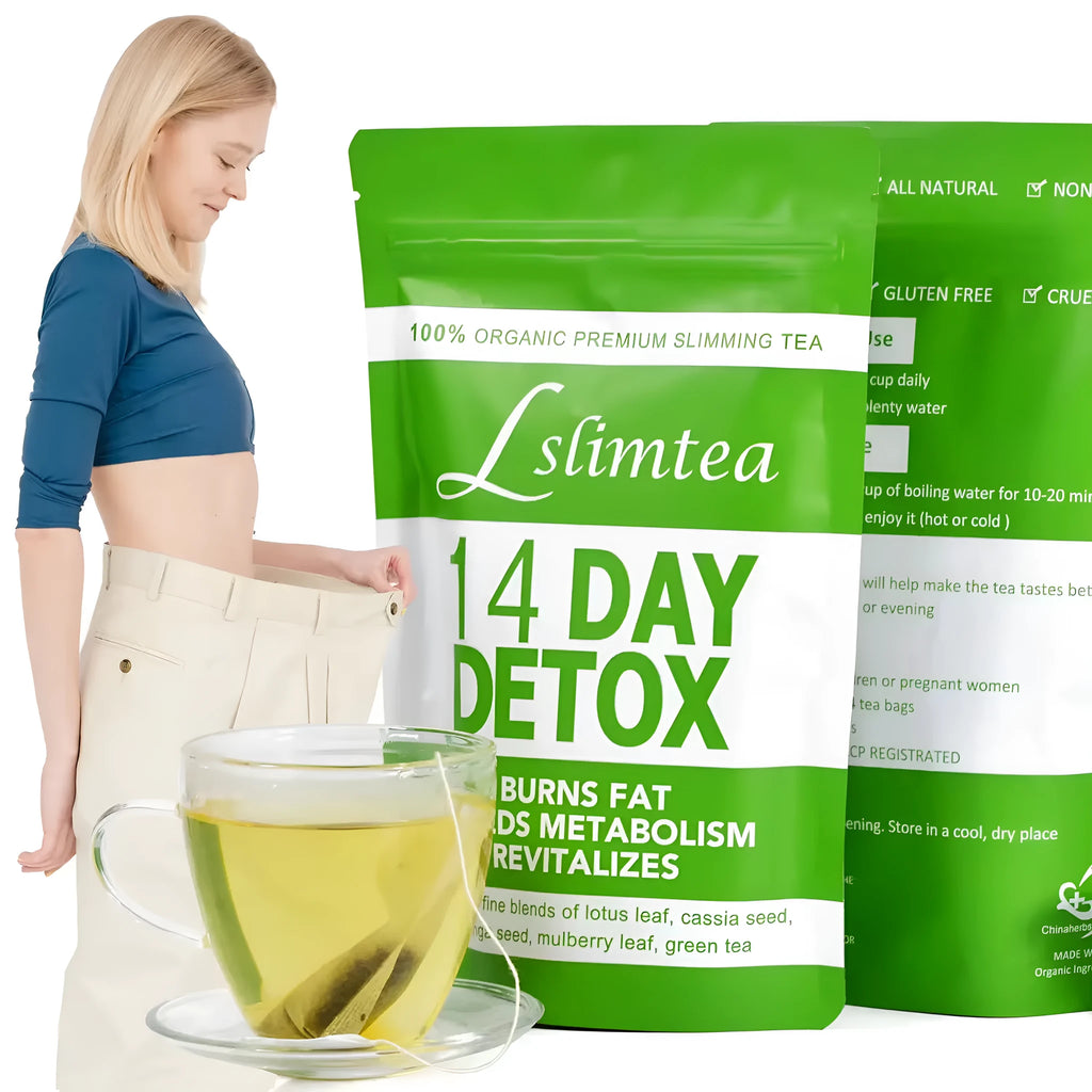 14-day herbal detoxification diet tea pack with 14 individual 3g sachets