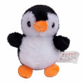 Black plush penguin toy pendant 10cm height on a keychain