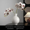 White ceramic striped ball vase American country style living room table decoration