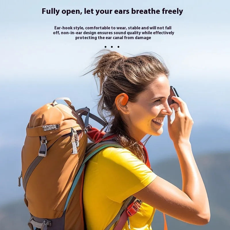 Bluetooth headset wireless ear hook non in-ear OWS binaural design plastic construction available in multiple colours