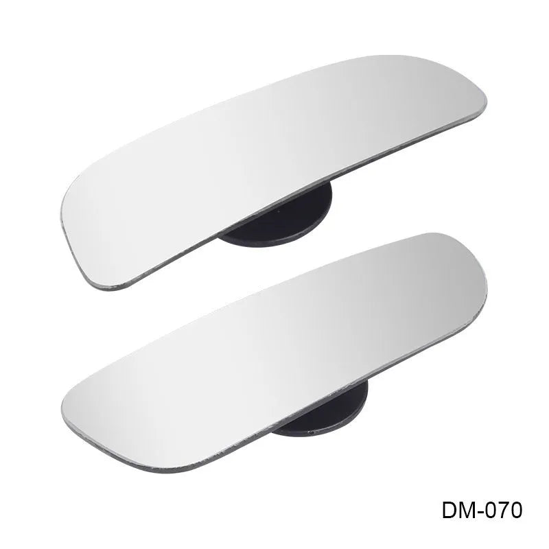 Glass adjustable blind spot mirror with angle adjustment bracket for car rearview mounting.