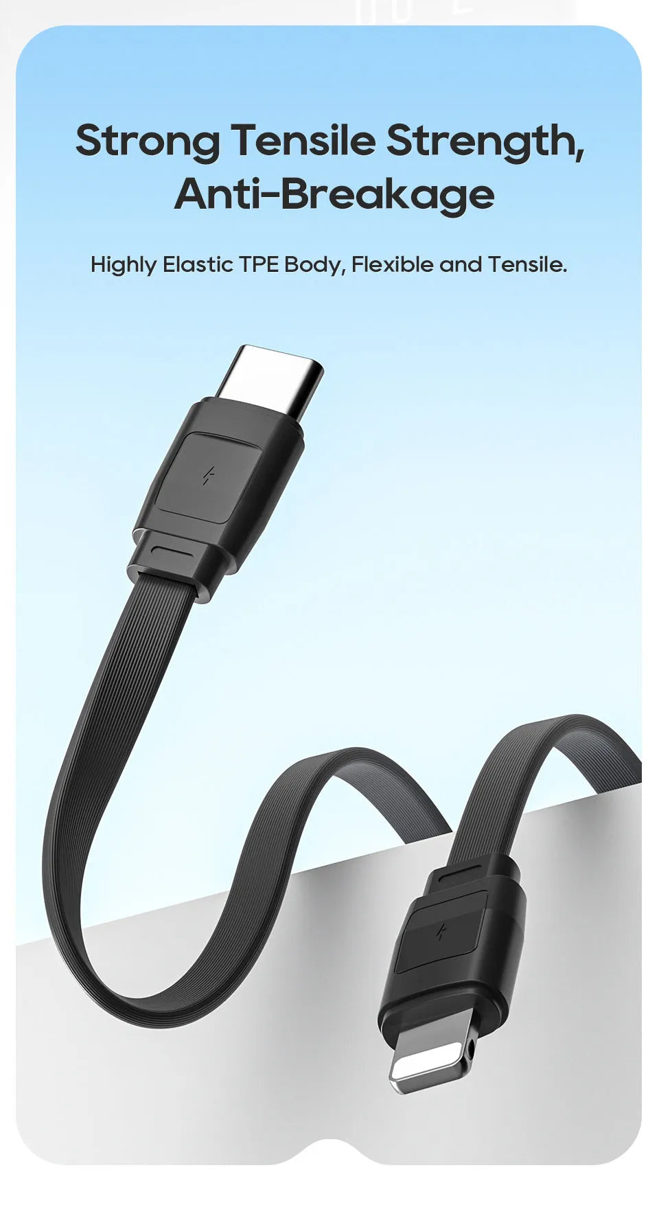 PD22.5W fast charging power bank with digital display, 10000mAh, black plastic shell, includes cable