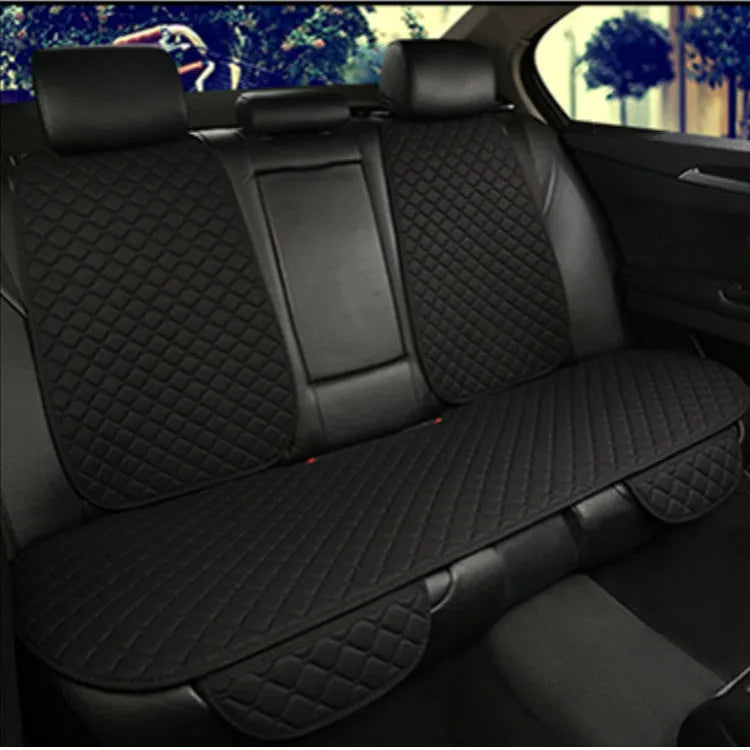 Linen car seat cushion in choice of six colours including cream, coffee, red, gold, black on car seat