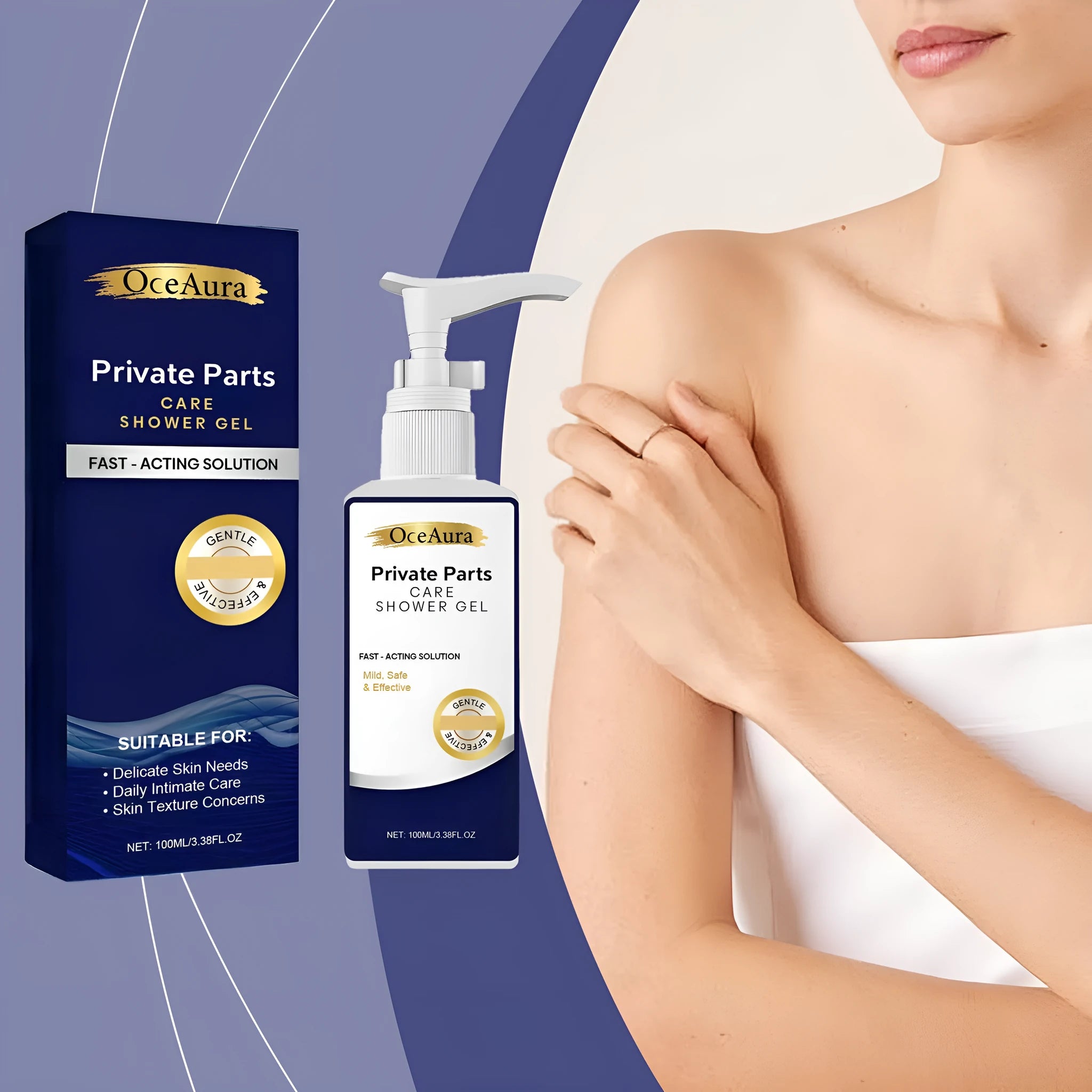 Private Parts Care Shower Gel 100ml bottle with salicylic acid for intimate feminine hygiene