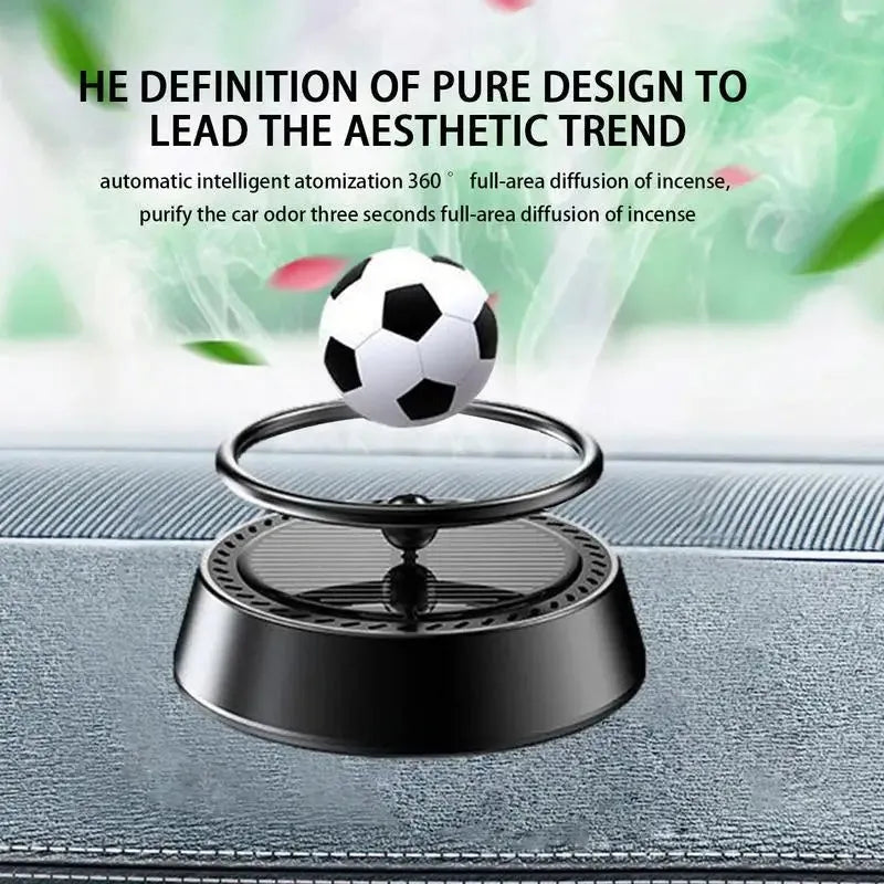 Car aromatherapy rotating football spirit hanging metal ornament with net content 5-10 ml