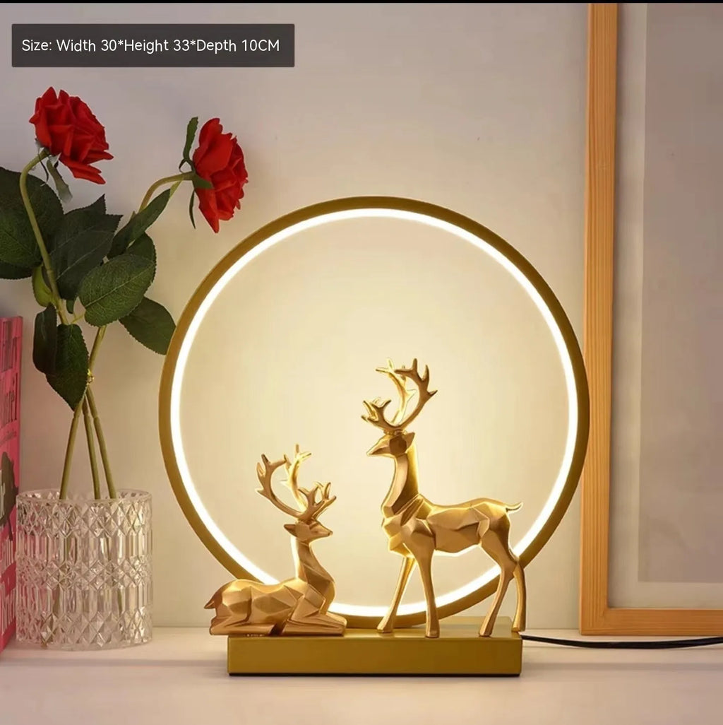 Modern bride dowry LED night light in noble gold or white colour with remote control