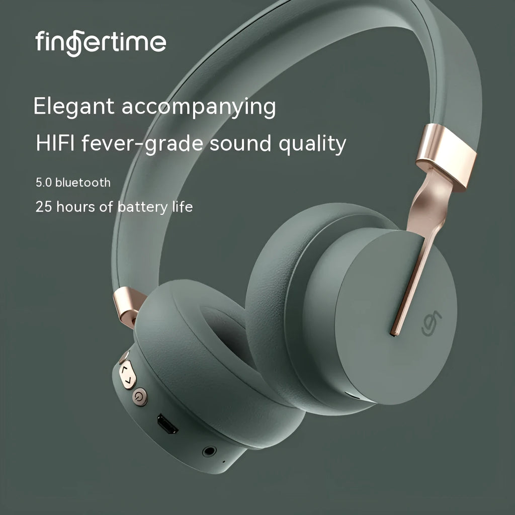 Solid colour Bluetooth headset for phone calls and music in black, blue, green, red, or white options.