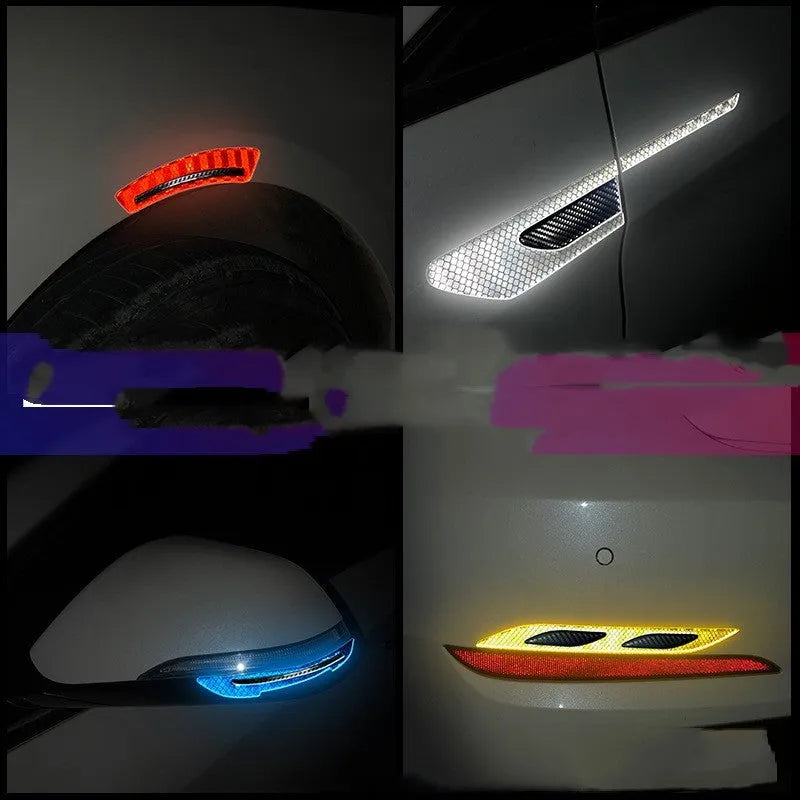 17mm reflective car bumper tape in blue and yellow options for universal vehicle application