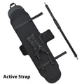 Black double shoulder ski board bag with Velcro veneer fastening, 138cm length, for ski and snowboard carry
