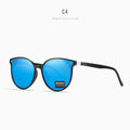 Cat eye large frame polarized sun glasses for women with UV protection in a colour option