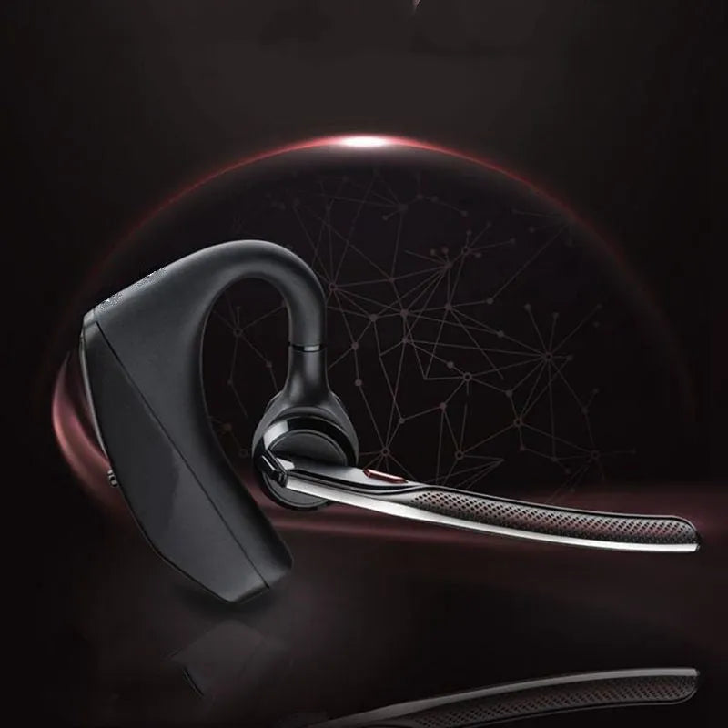 Black stereo Bluetooth sports headphones with a USB port and battery display feature.