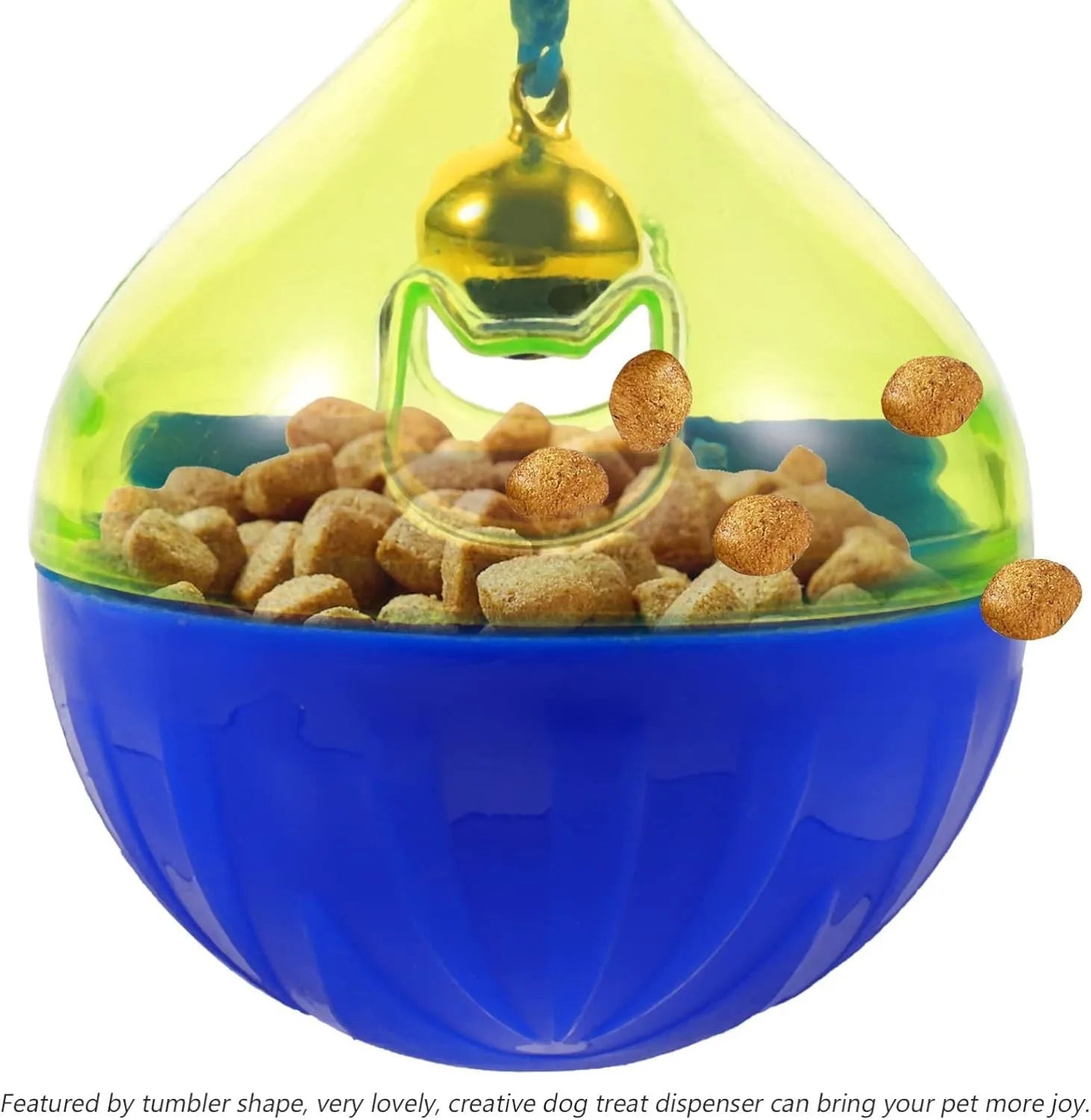 14cm tumbler-shaped pet treat dispenser for dogs and cats with leaker food system