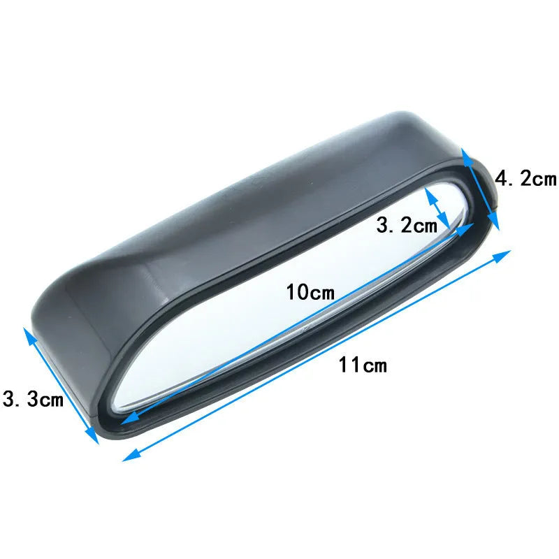 Black HD glass car rearview mirror with ABS housing for universal fit