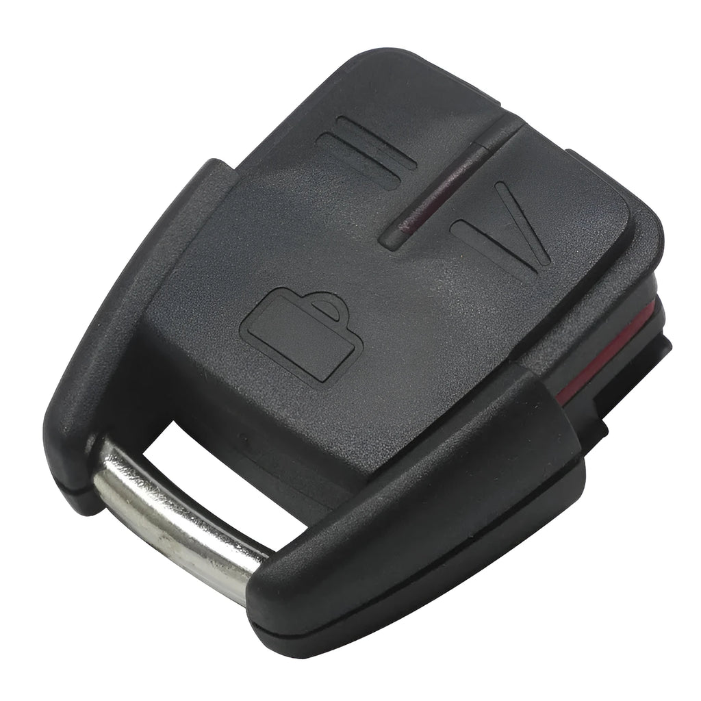 Black plastic Opel three-button remote key shell, 20g replacement casing with three key buttons