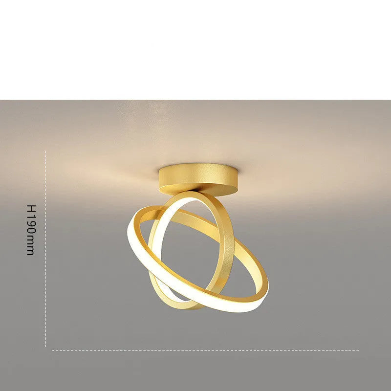 20cm iron ceiling light in round black, round gold, square black, or square gold with LED and remote control
