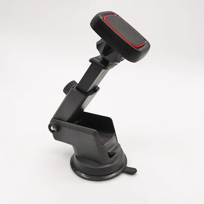 Black universal car phone holder mounted on vehicle air vent with adjustable clamp and 360-degree rotation mechanism