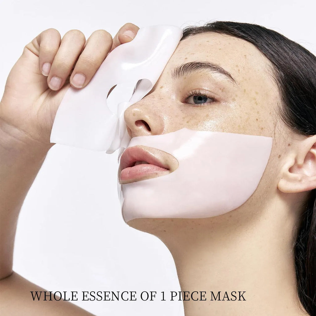 Collagen layered patch mask box containing 4 pieces for skincare treatment