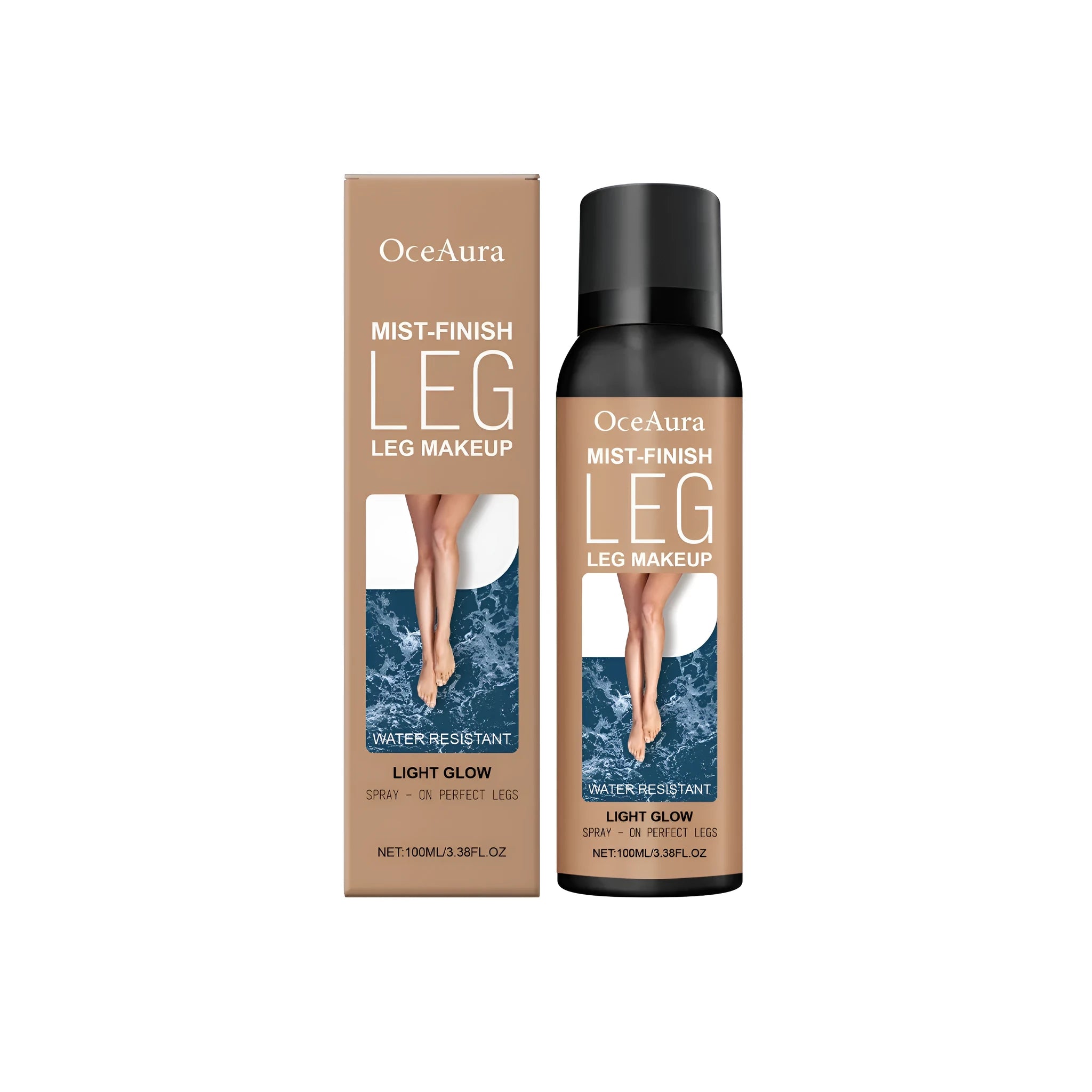 120ml spray can of leg concealer blackening spray, a water-based bronzer and cover cream.