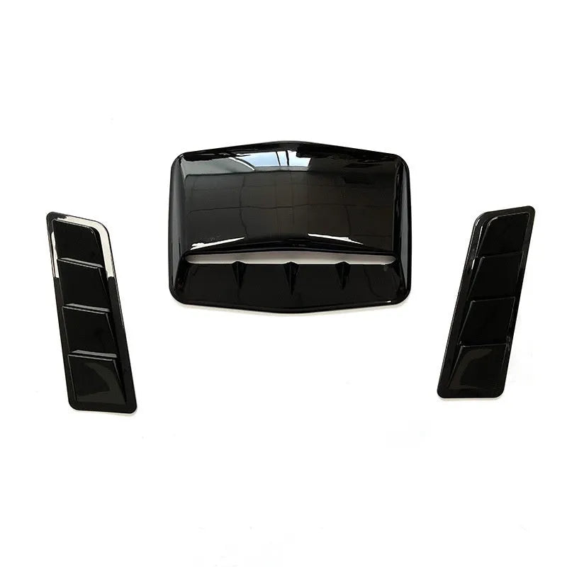 Universal combined modification tuyere exterior decoration for car windshield in bright black PP material