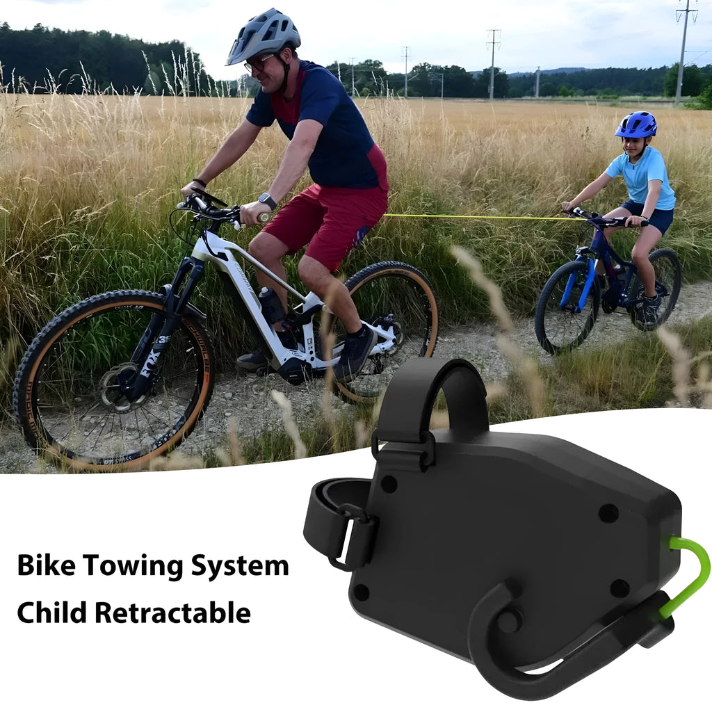 Black plastic resin bicycle trailer rope for mountain bike and parent-child cycling