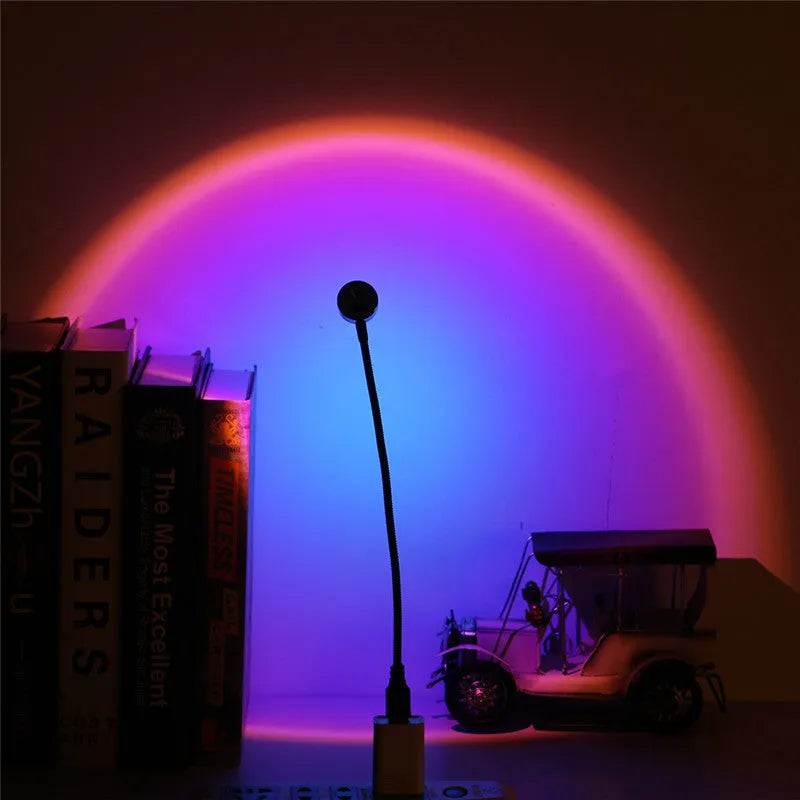 USB LED night light with aluminium shade and projection, available in 180mm, 280mm, 360mm sizes
