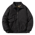 Men's loose fit bomber jacket in synthetic fibre blend with raglan sleeves, available in Black, Army Green, Light Green