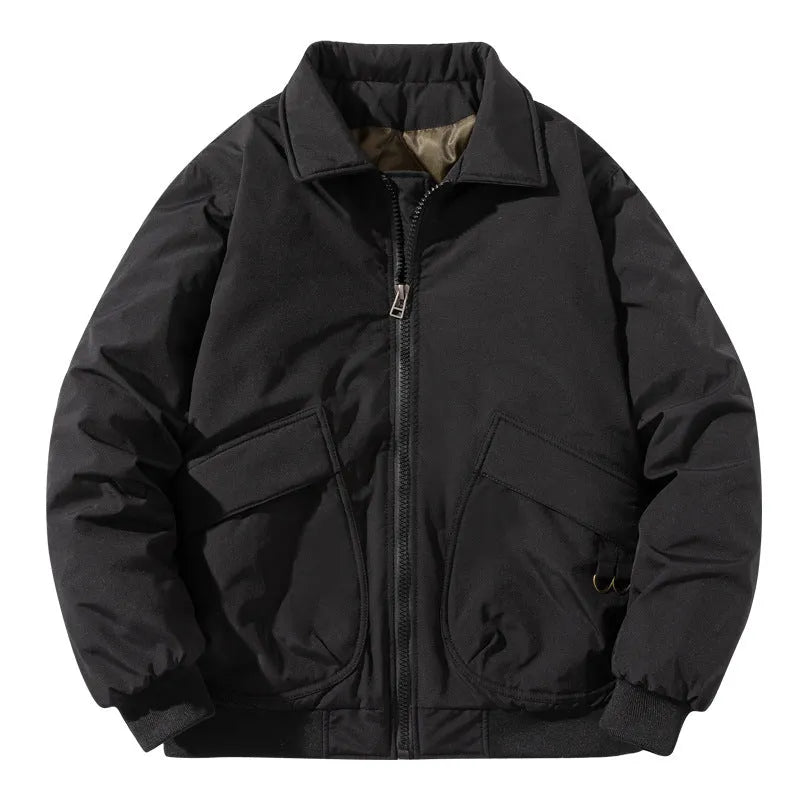 Men's loose fit bomber jacket in synthetic fibre blend with raglan sleeves, available in Black, Army Green, Light Green