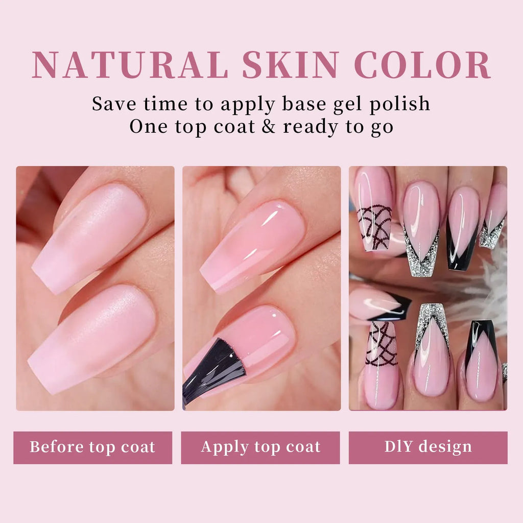 Removable seamless nail stickers in nude colours 01 to 08 for women