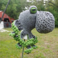 Adult handmade crochet octopus hat with dome top, acrylic yarn, and two-tone colour options