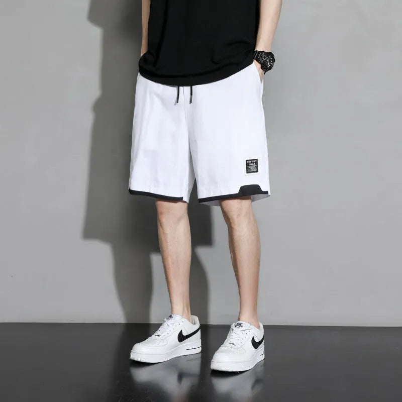 Japanese style cotton shorts for teenage boys in plus sizes for summer wear