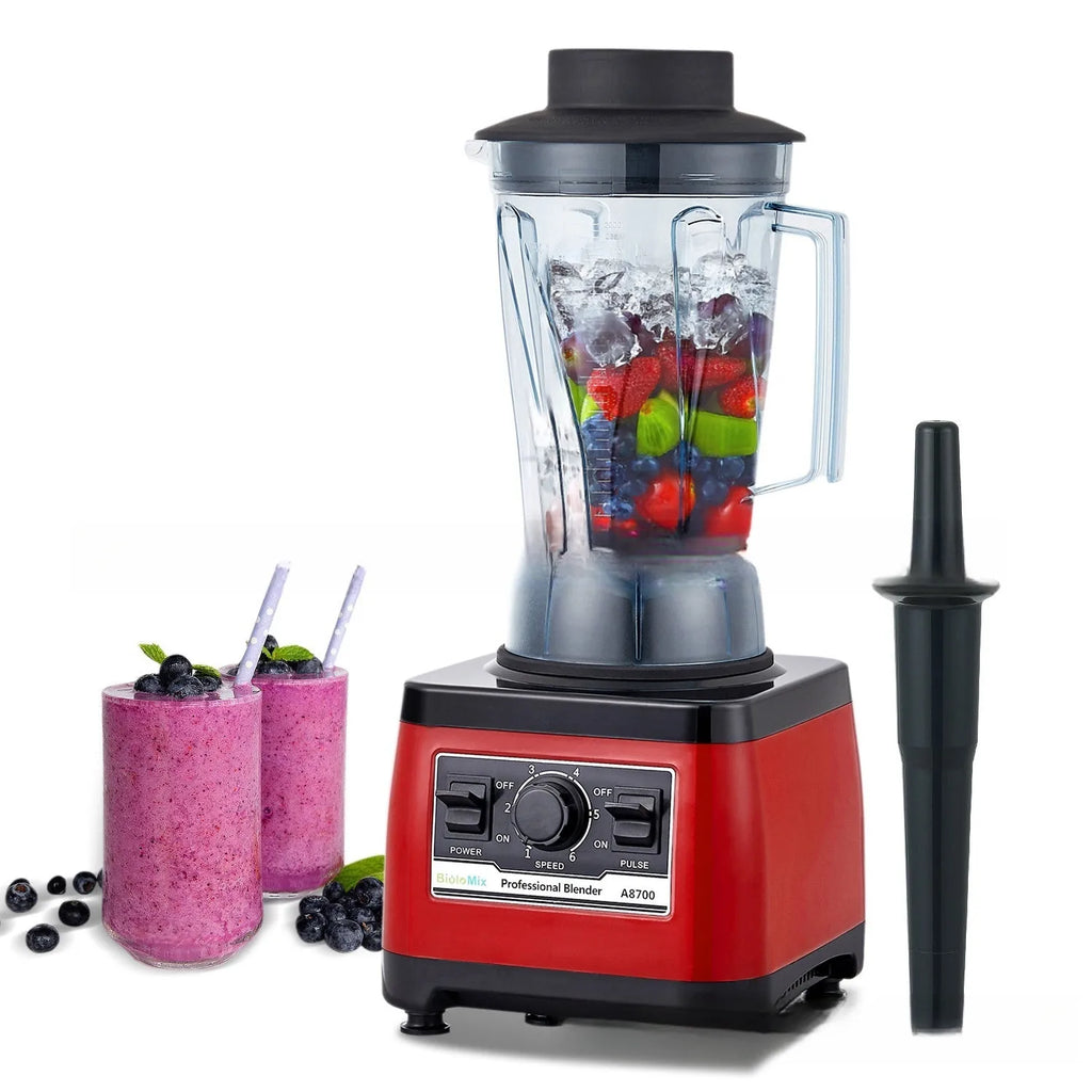 Red A8700 industrial commercial blender with 2-litre jug and 2200W motor.