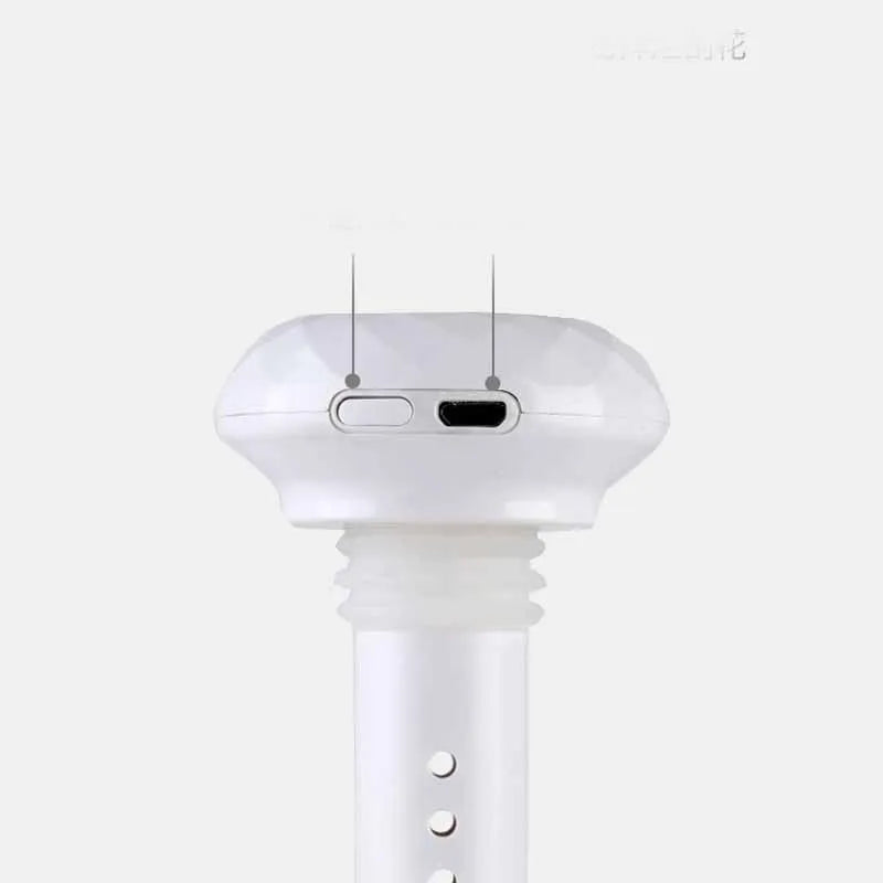 USB mini ultrasonic air humidifier with LED lamp, 54x220mm, in white, pink, and blue, with cool mist output