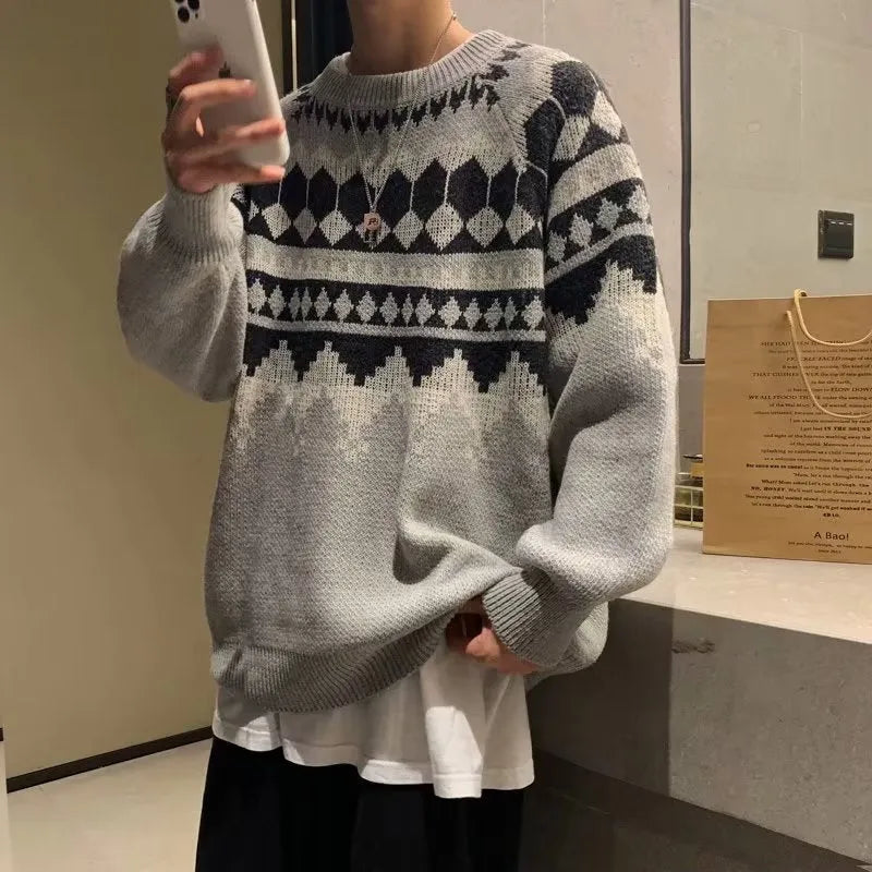 Handsome Inner Wear loose-fit base sweater coat in B131 Black, polyester fibre pullover for men