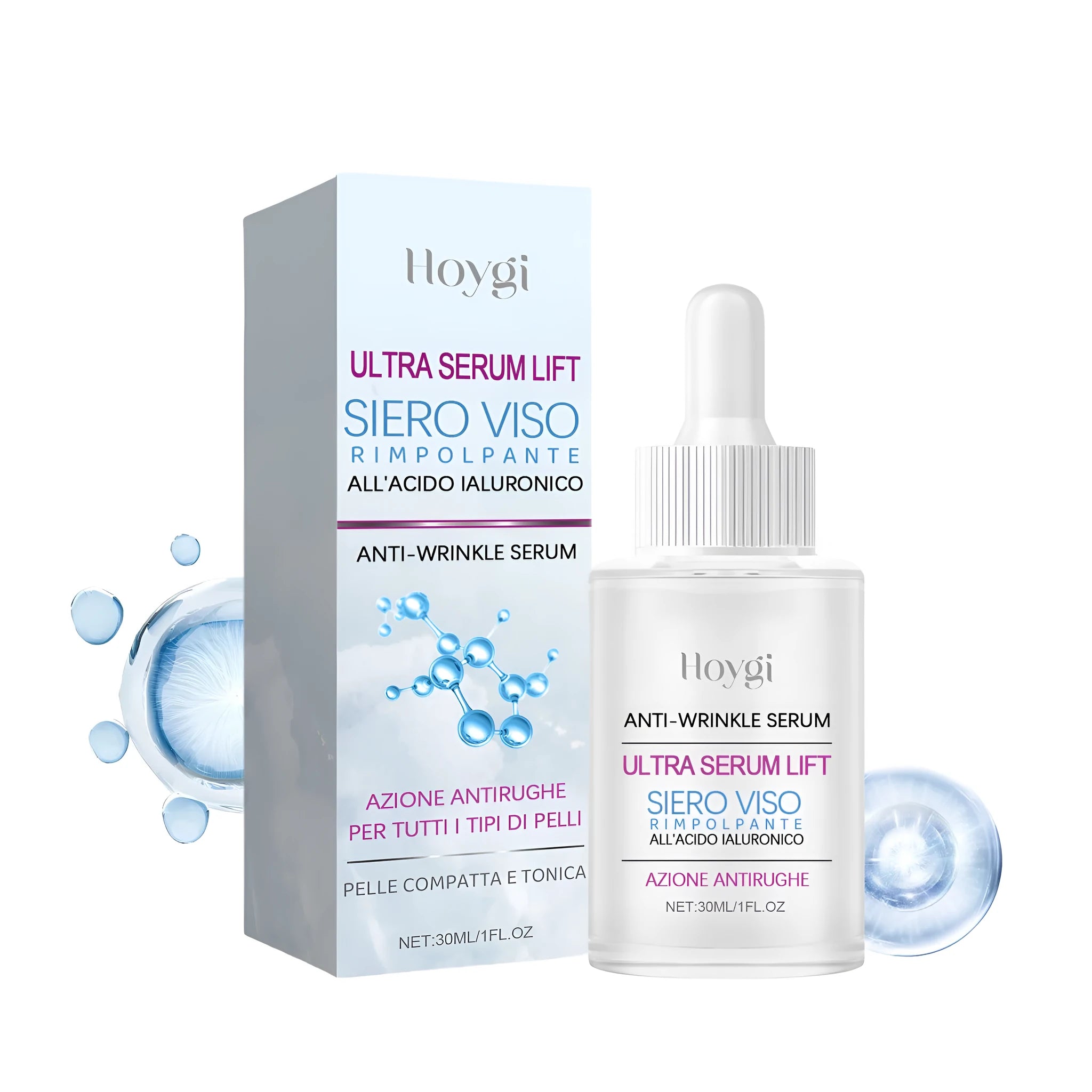 30ml hyaluronic acid anti-wrinkle solution essence bottle for facial skincare