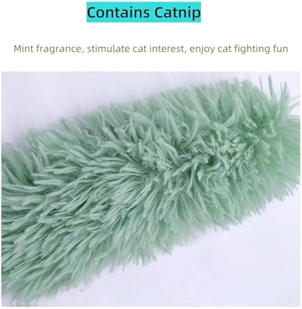 Colourful plush cat pillow toys with crinkle sound and natural catnip filling