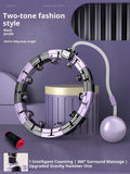 Mute intelligent counting hula hoop in purple for fitness and belly slimming