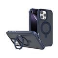 Magnetic suction frosted phone case for iPhone 16 series with bracket, TPU PC metal, seven colours