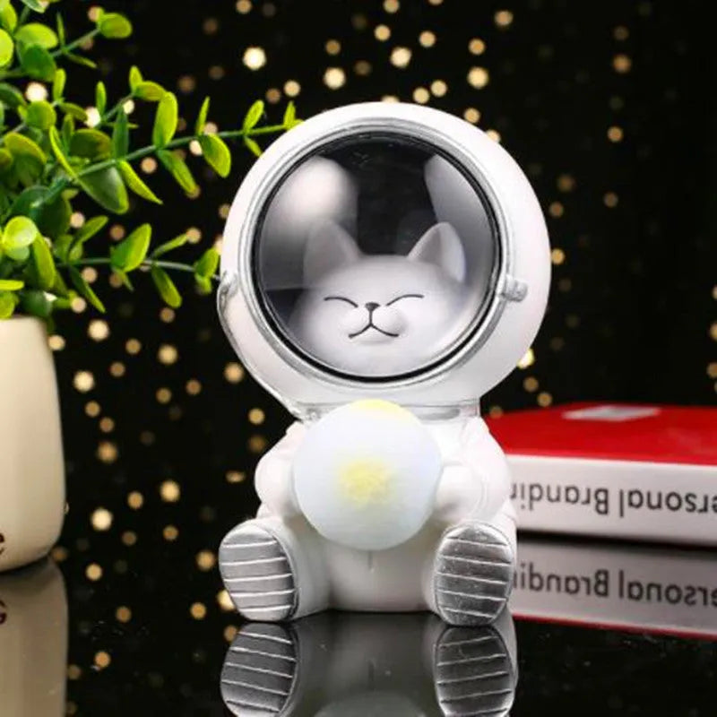 Animal-shaped starry sky night light in resin with LED lighting