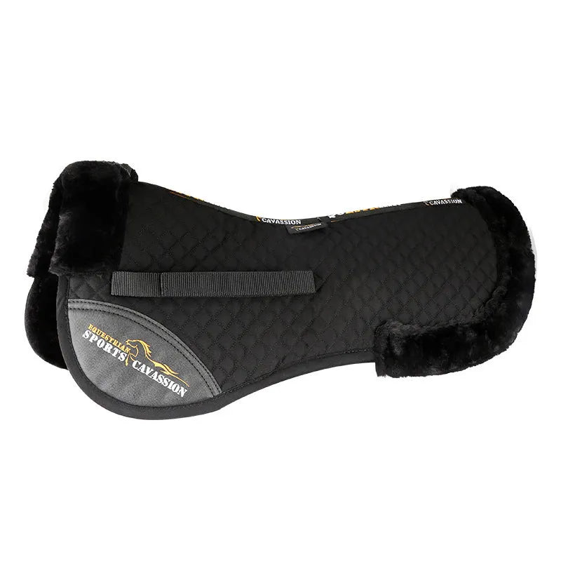 Riding shock absorption wool pad for waist protection in equestrian and cycling sports
