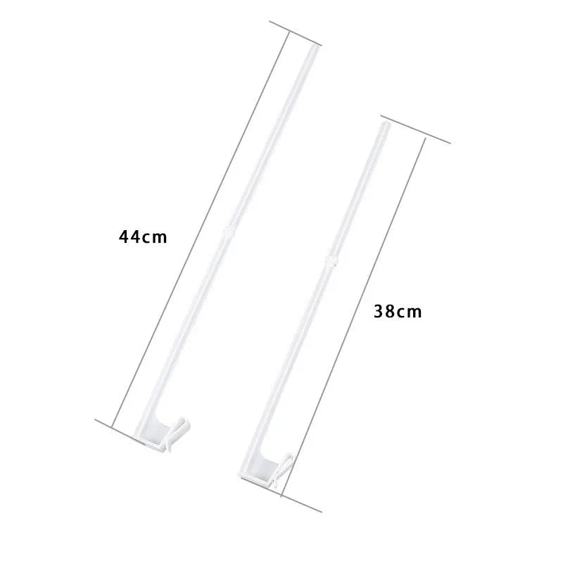 Pack of 10 white plastic clip-on flag pole holders for car windows.