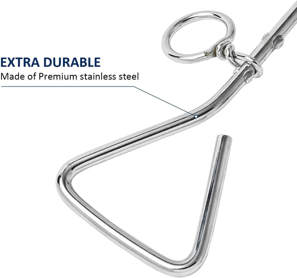 Steel spiral dog tie out stake measuring 8mm diameter by 40cm length with rust-resistant finish