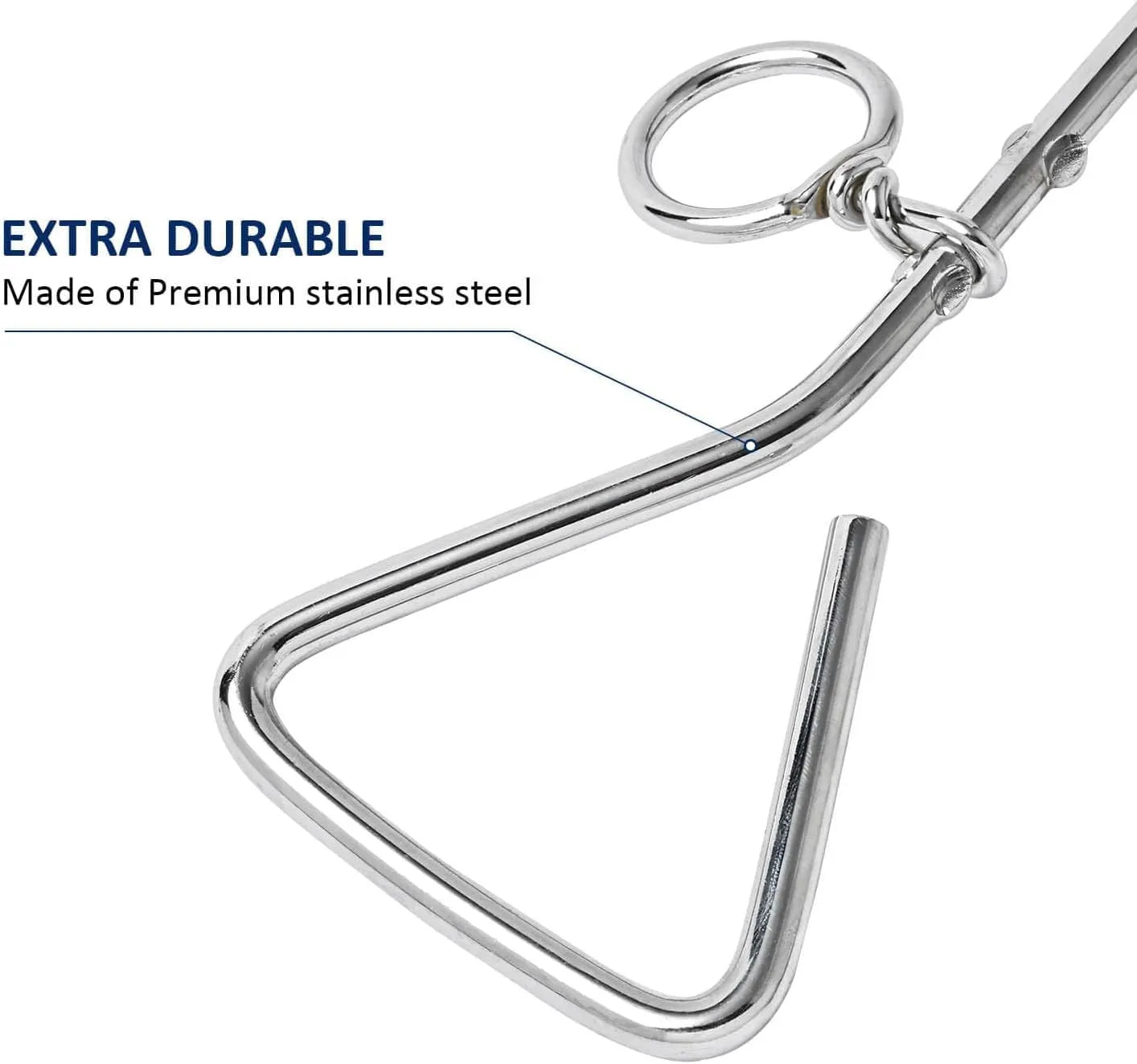 Steel spiral dog tie out stake measuring 8mm diameter by 40cm length with rust-resistant finish