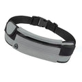 Medium nylon fitness waist bag with zipper pocket in solid colour, size 20x10 cm