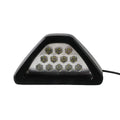 Universal triangular LED rear fog and brake warning light for cars and motorcycles