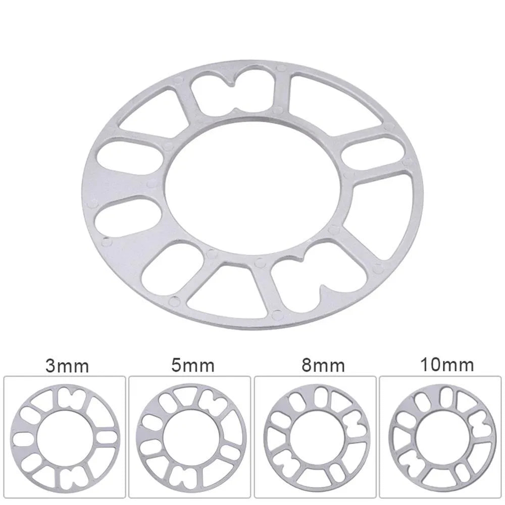 Aluminium hub centric wheel spacer gasket for car modification in 3mm 5mm 8mm 10mm thicknesses.